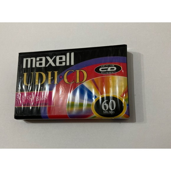NEW & SEALED 2 MAXELL UD II CD 60 MIN HIGH BIAS CrO2 Audio Cassette Tapes Chrome - Picture 2 of 12